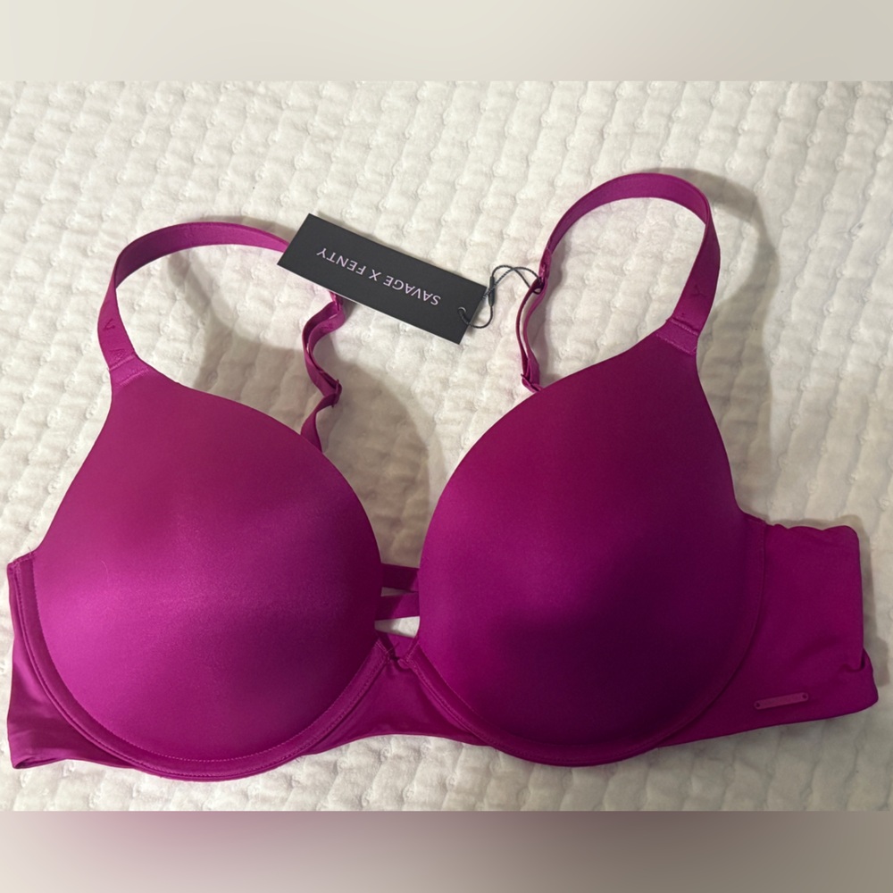 Savage X Fenty Women's Vibrant Purple Fleur Bra 38DD NWT push up